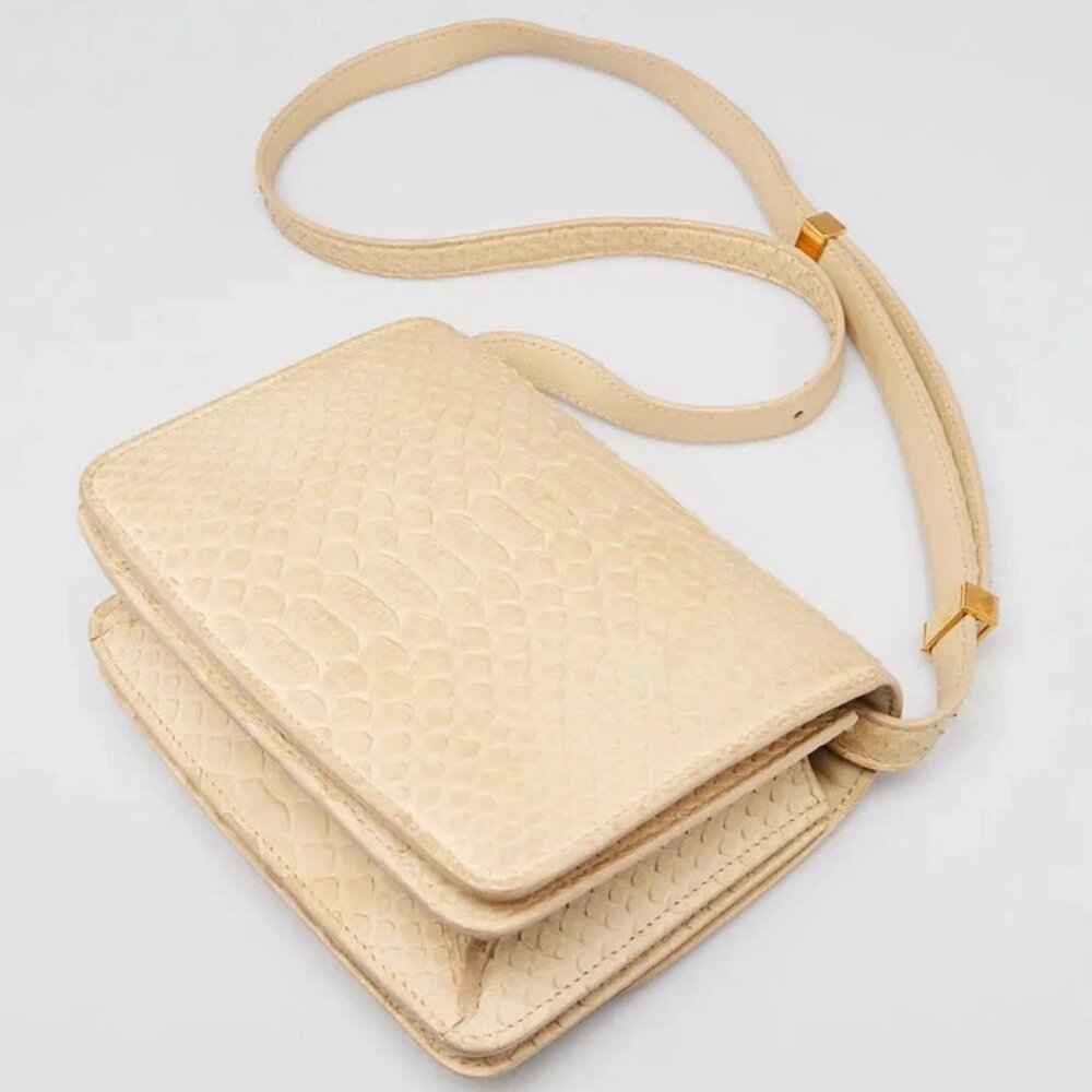Celine Beige Python Mini Box Bag - image 3
